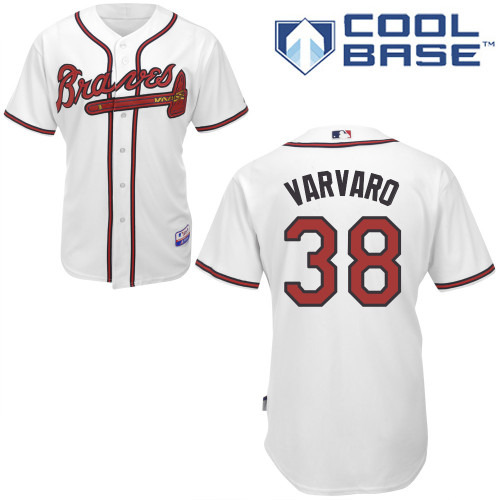 Anthony Varvaro #38 MLB Jersey-Atlanta Braves Men's Authentic Home White Cool Base Baseball Jersey